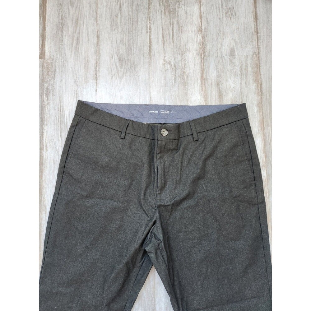 Old Navy Ultimate Slim Built-In Flex Soft Touch Chino Pants Dark Green 38x30 EUC - Picture 2 of 9